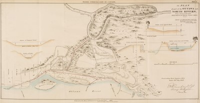 Lot 89 - Canada. Arrowsmith (A. lithographer), Plan of part of Ottawa and North Rivers..., 1831