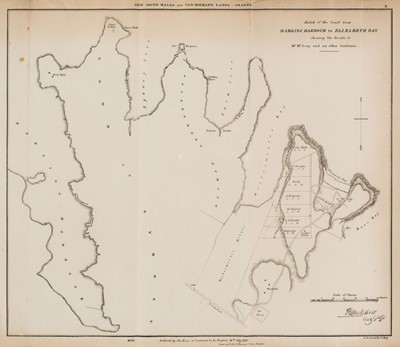 Lot 62 - Australia. Arrowsmith (J.), Sketch of the Coast from Darling Harbour to Elizabeth Bay, 1832