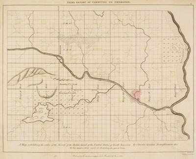 Lot 109 - Louisiana. Gordon (Charles & others), Five 'Emigration' maps, relating to Louisiana, 1827