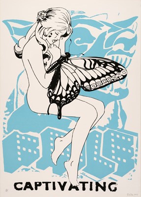 Lot 378 - Faile (1999- ). Untitled, 2006, screenprint in colours