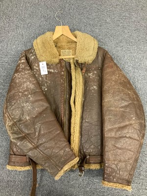 Lot 224 - Flying Jacket. A WWII RAF Irvin brown leather flying jacket