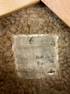 Lot 224 - Flying Jacket. A WWII RAF Irvin brown leather flying jacket