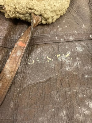 Lot 224 - Flying Jacket. A WWII RAF Irvin brown leather flying jacket