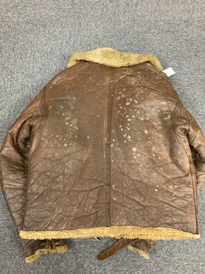 Lot 224 - Flying Jacket. A WWII RAF Irvin brown leather flying jacket