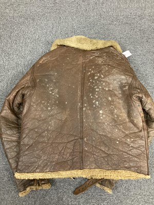 Lot 224 - Flying Jacket. A WWII RAF Irvin brown leather flying jacket