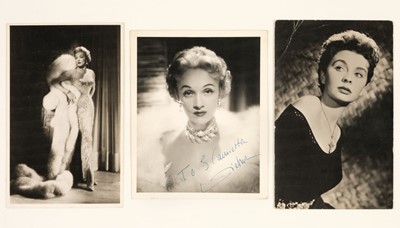 Lot 375 - Dietrich (Marlene, 1901-1992). Photograph signed, c. 1950s, gelatin silver print portrait