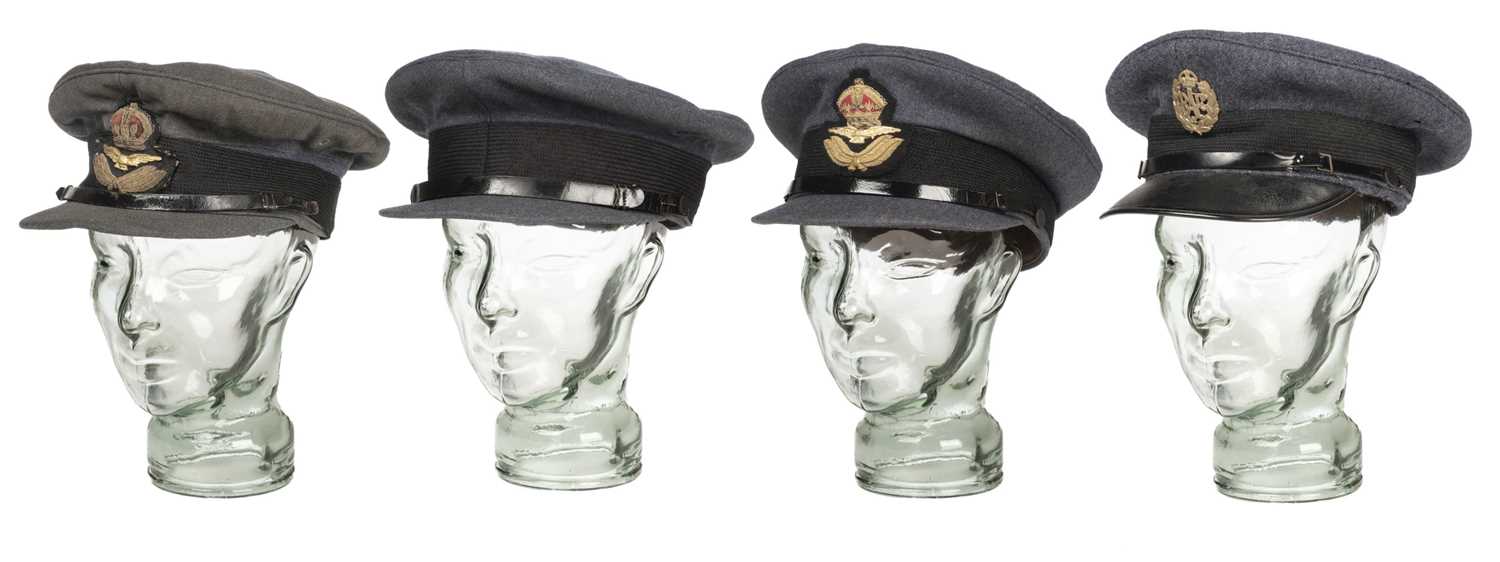 Lot 229 - RAF Cap. Four WWII RAF officers caps