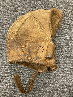 Lot 213 - Flying Helmets. A collection of WWI and interwar period leather flying helmets