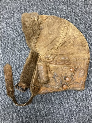 Lot 213 - Flying Helmets. A collection of WWI and interwar period leather flying helmets