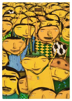 Lot 412 - Os Gêmeos (1974- ). Mos Somos Penta!, 2005, screenprint in colours on canvas