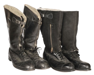 Lot 176 - Flying Boots. A pair of RAF 1943 pattern 'Escape' boots plus another pair