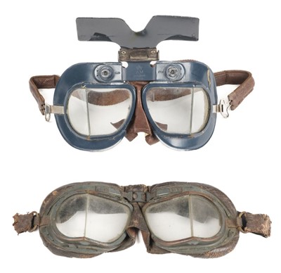 Lot 202 - Flying Goggles. A pair of WWII Mk VII flying goggles plus a Mk VIII pair