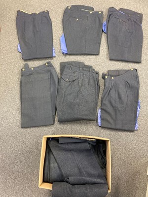 Lot 164 - RAF Trousers. A collection of twelve WWII and later RAF trousers