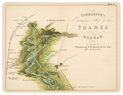 Lot 128 - River Thames. Farrer's Panoramic Atlas of the Thames and Medway, Farrer & Sons, 1880