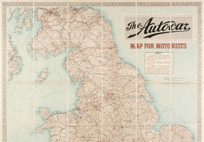 Lot 93 - England & Wales. The Autocar Map for Motorists, John Bartholomew & Co, circa 1925
