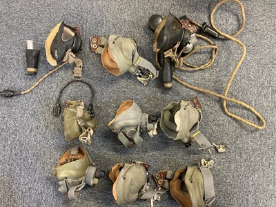 Lot 175 - Oxygen Masks. A WWII E Type oxygen mask and others