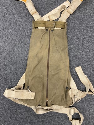 Lot 254 - Parachute. A WWII RAF observer type parachute harness dated 1945