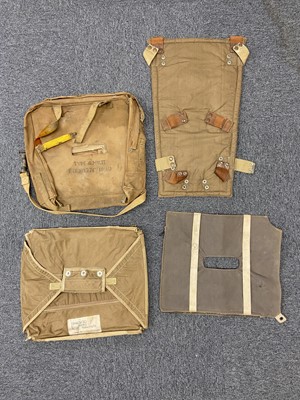 Lot 167 - Parachute. A WWII RAF period parachute backpad and related items