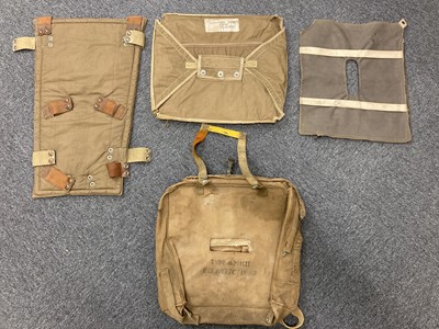Lot 167 - Parachute. A WWII RAF period parachute backpad and related items