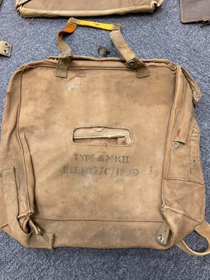 Lot 167 - Parachute. A WWII RAF period parachute backpad and related items