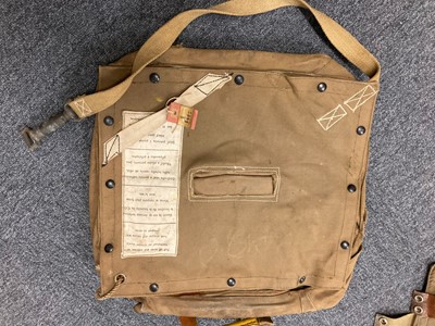 Lot 167 - Parachute. A WWII RAF period parachute backpad and related items