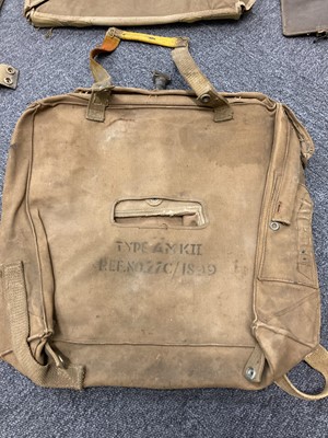 Lot 167 - Parachute. A WWII RAF period parachute backpad and related items
