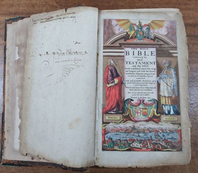 Lot 229 - Bible [English]. The Holy Bible containing the Old Testament and the New, [Amsterdam], 1683