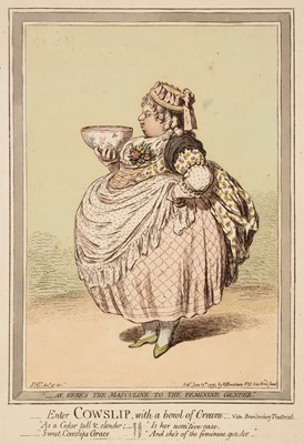 Lot 158 - Gillray (James). "Ay, here's The Masculine to the Feminine Gender"..., H. Humphrey, 1795