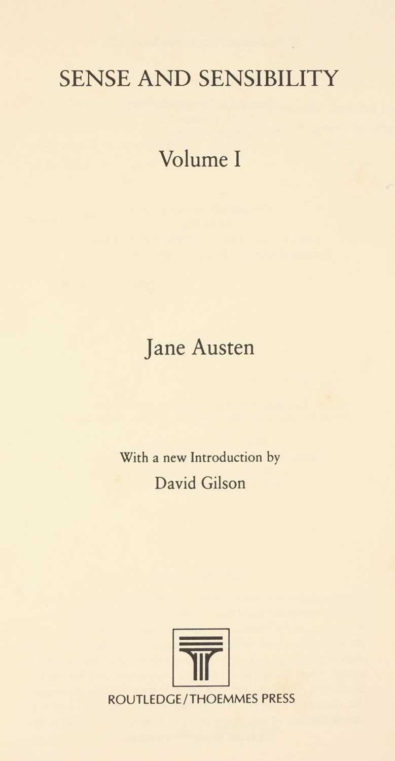 Lot 372 - Austen (Jane). The Novels, volumes 1-18 only (of 19), 1994