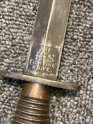 Lot 415 - Fighting Knife. A Fairbairn-Sykes 3rd Pattern Fighting Knife by Wilkinson Sword Co Ltd London