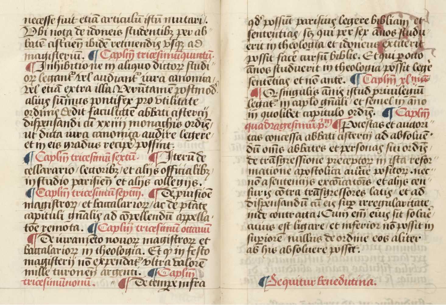 Lot 187 - Cistercian Manuscript. Privileges de l'ordre de Citeaux, by Jehan de Circy, 15/16th c.