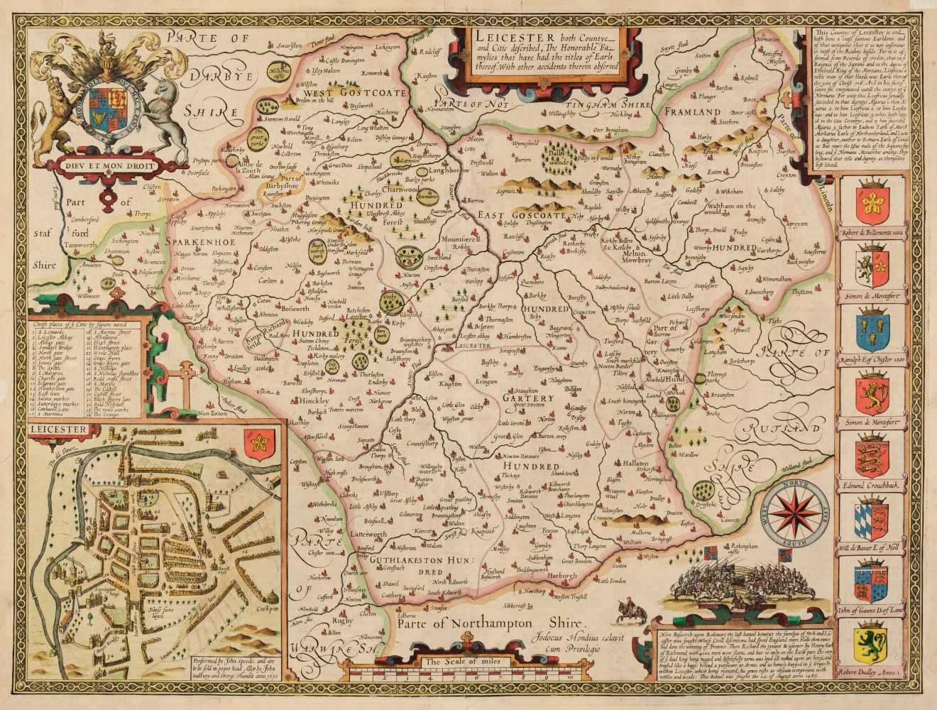 Lot 105 - Leicestershire. Speed (John), Leicester both Countye and Citie described..., [1614]