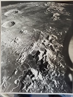 Lot 56 - Lunar Photographs. A group of 8 lunar photographs, c. 1970s, gelatin silver prints