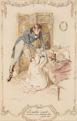 Lot 371 - Brock (Charles Edmund, 1870-1938). An original drawing for Persuasion, pub. Dent, 1909