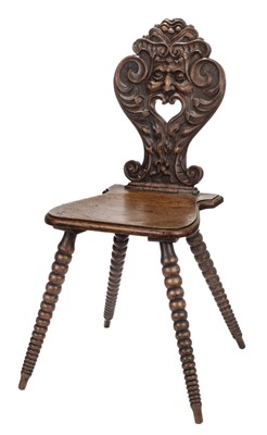 Lot 540 - Card Table Chair. An unusual Victorian chair