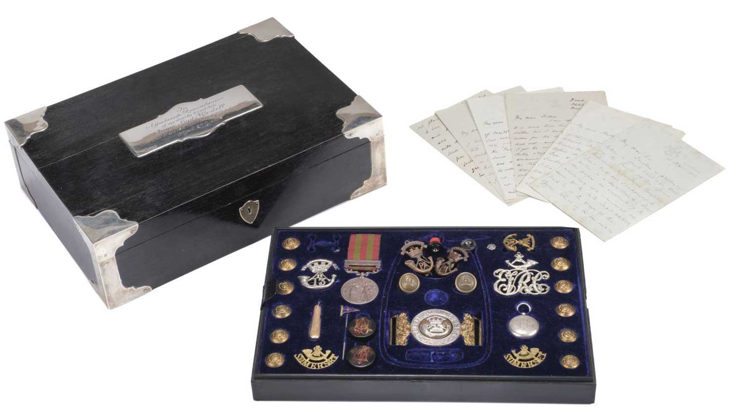 Lot 526 - Ubsdell Family. A collection of military items belonging to Lieutenant James Eads Ubsdell