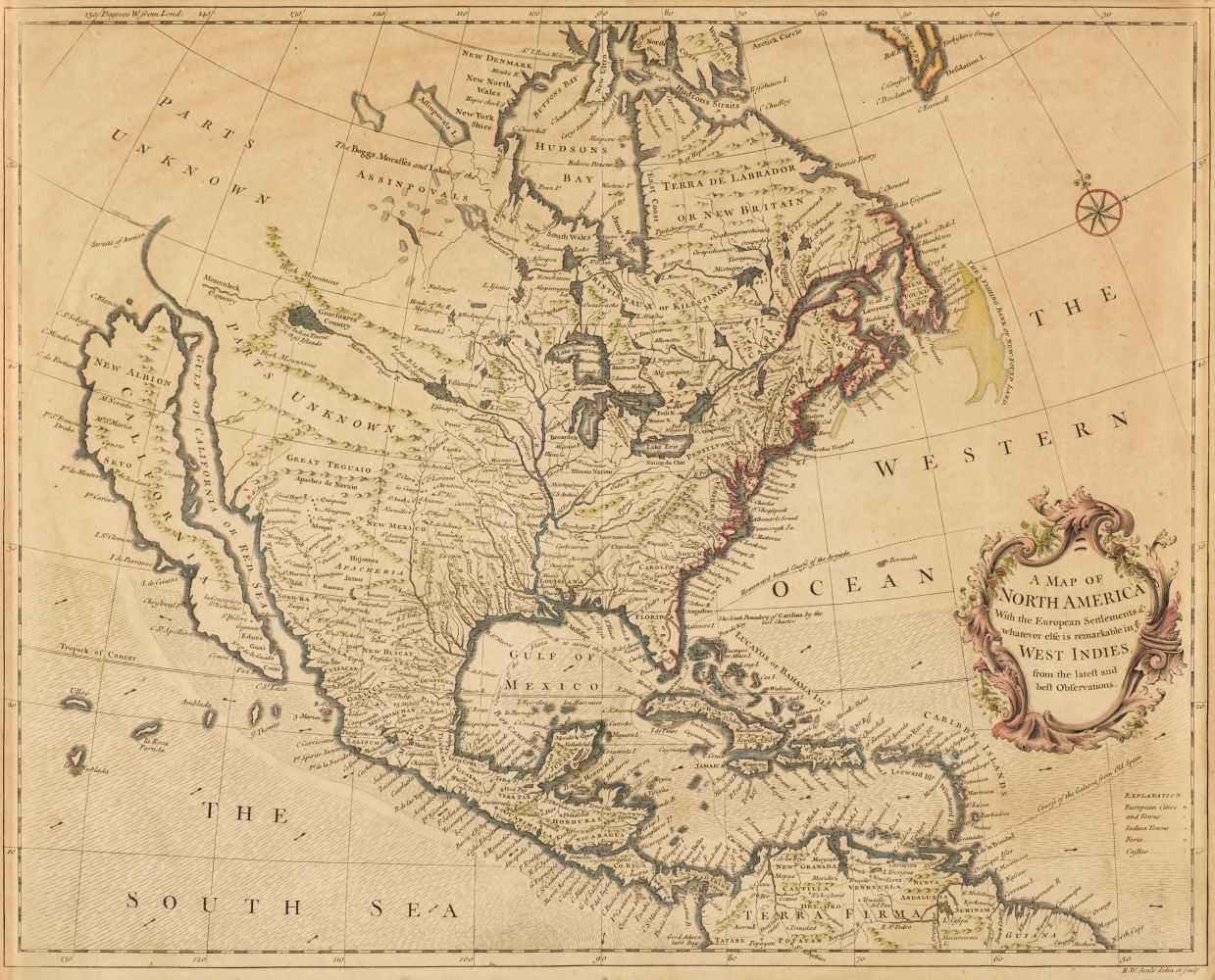 Lot 120 - North America. Seale (R. W.), A Map of North America..., circa 1747