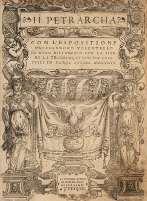 Lot 193 - Il Petrarca con l'espositione d'alessandro vellutello, 1544