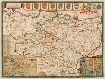 Lot 103 - Kent. Speed (John), Kent with her Cities and Earles described and observed, 1676