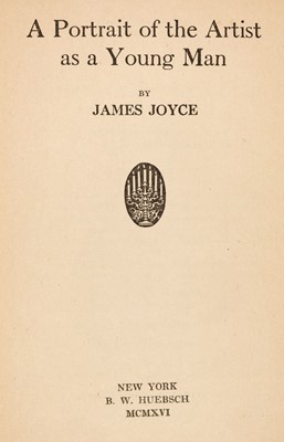 Lot 389 - Joyce (James). A Portrait of the Artist as a Young Man, 1st edition, New York: B. W. Huebsch, 1916