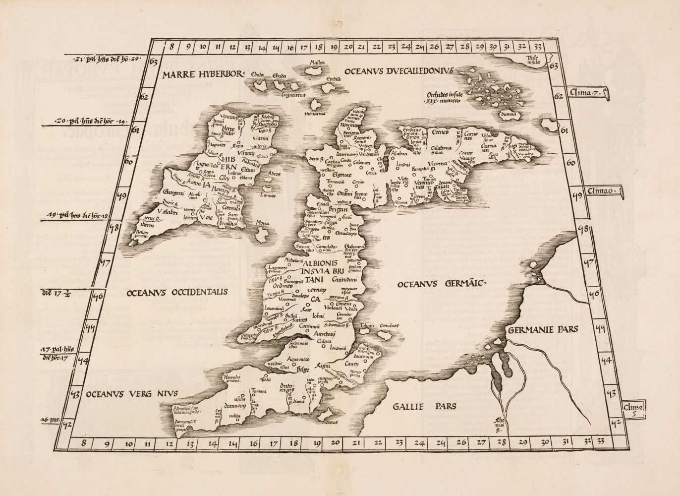 Lot 86 - British Isles. Waldseemüller (Martin), Untitled map, Strasbourg, 1525