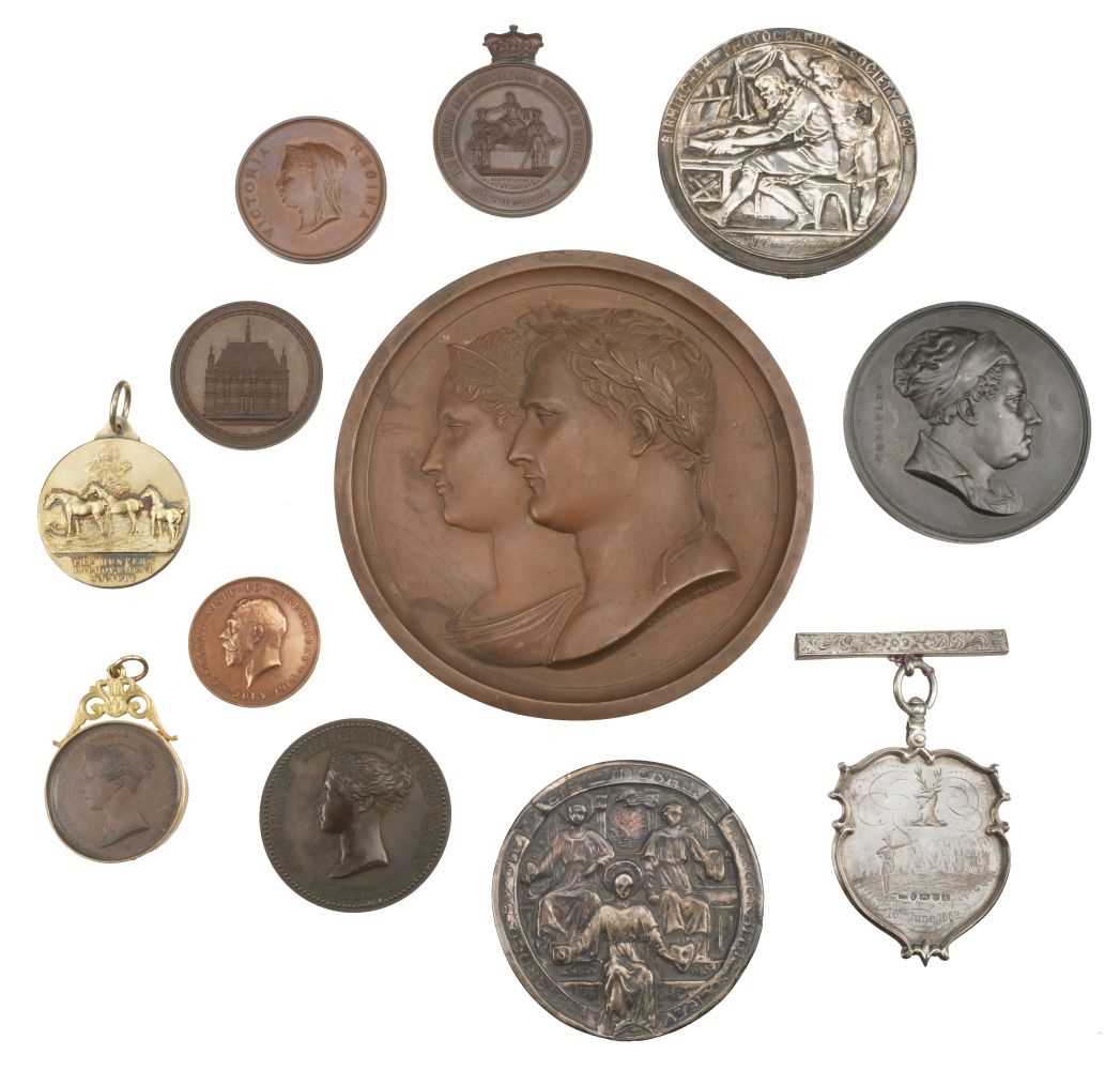 Lot 486 - Mixed Medals. St Thomas’s Hospital, London, Cheselden Medal bronze medal by William Wyon