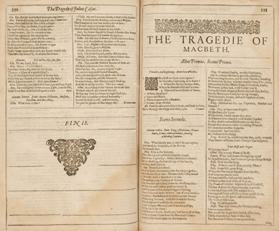 Lot 213 - Shakespeare, William. Comedies, Histories and Tragedies, 1632