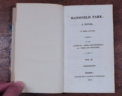 Lot 341 - Austen (Jane). Mansfield Park: A Novel... By the Author of "Sense and Sensibility,"