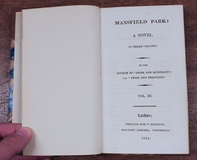 Lot 341 - Austen (Jane). Mansfield Park: A Novel... By the Author of "Sense and Sensibility,"