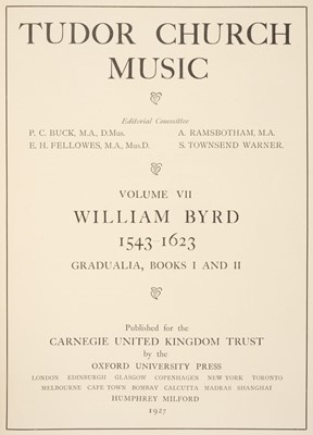 Lot 314 - Buck (P.C., E.H. Fellowes etc Tudor Church Music, 10 volumes, 1923-29