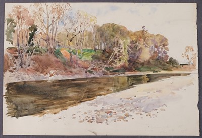 Lot 47 - Edwards (Lionel, 1878 - 1966). Salmon Pool, The Wye, April 1948