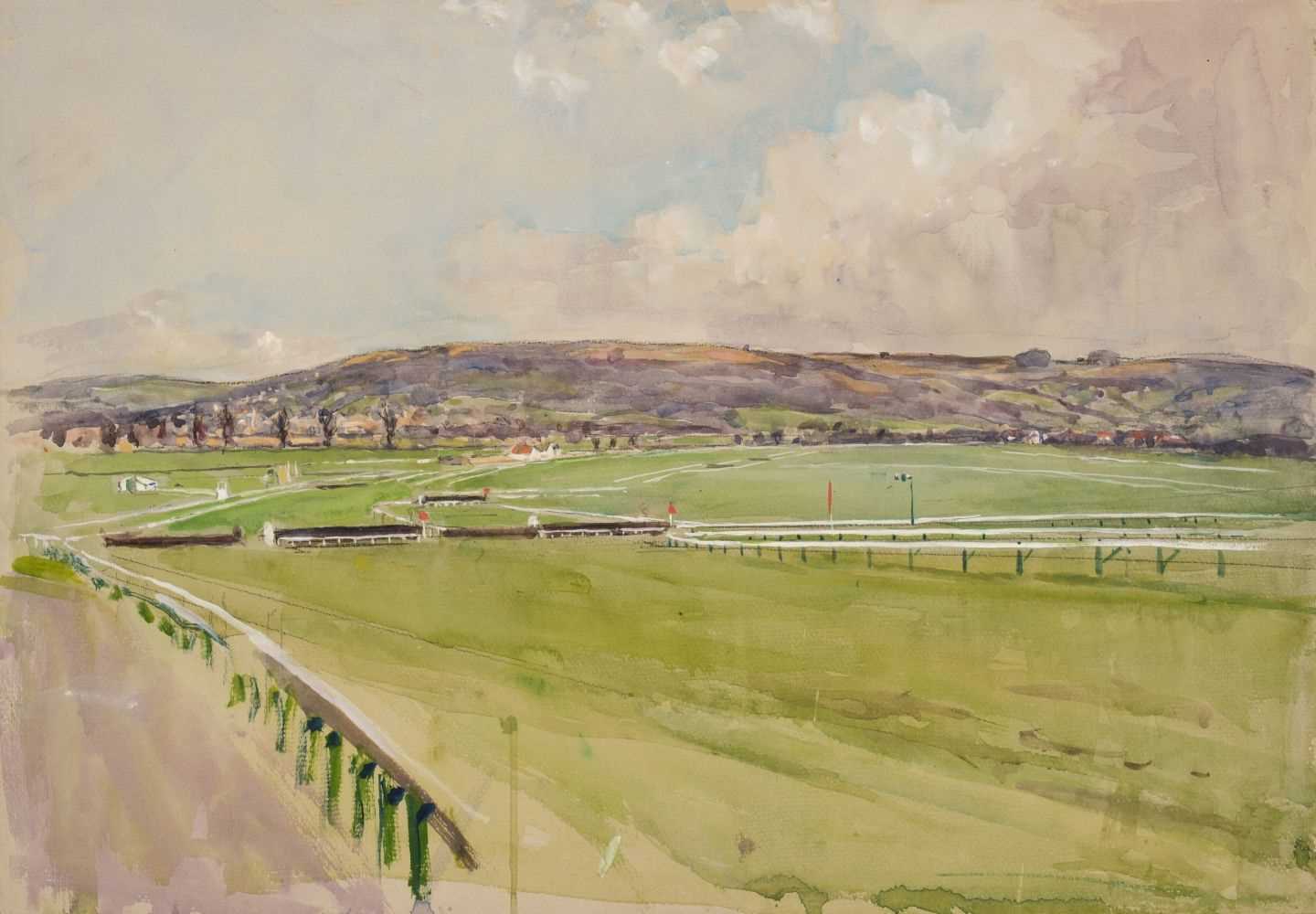 Lot 49 - Edwards (Lionel, 1878 - 1966). Cheltenham Racecourse, Uphill to the Finish