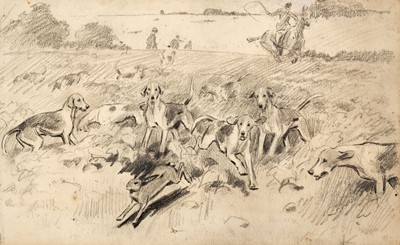 Lot 45 - Edwards (Lionel, 1878 - 1966). Fresh Hare? Lady Gifford's Harriers, 1903