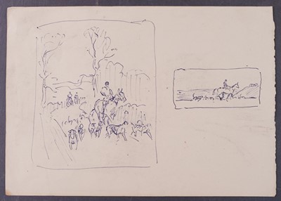 Lot 48 - Edwards (Lionel, 1878 - 1966). Stubble Field with partridges, pencil